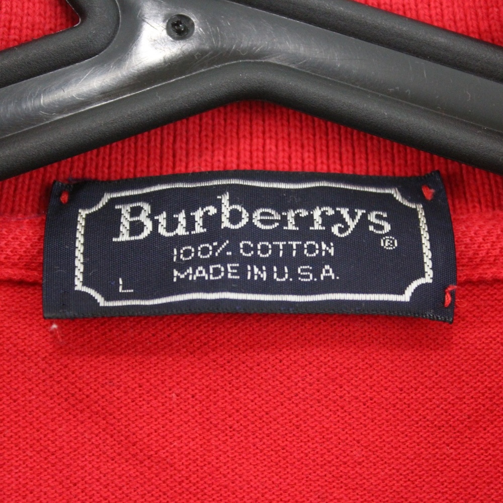 VTG Burberry Burberrys USA Red Polo Shirt F343 - Picture 4 of 7